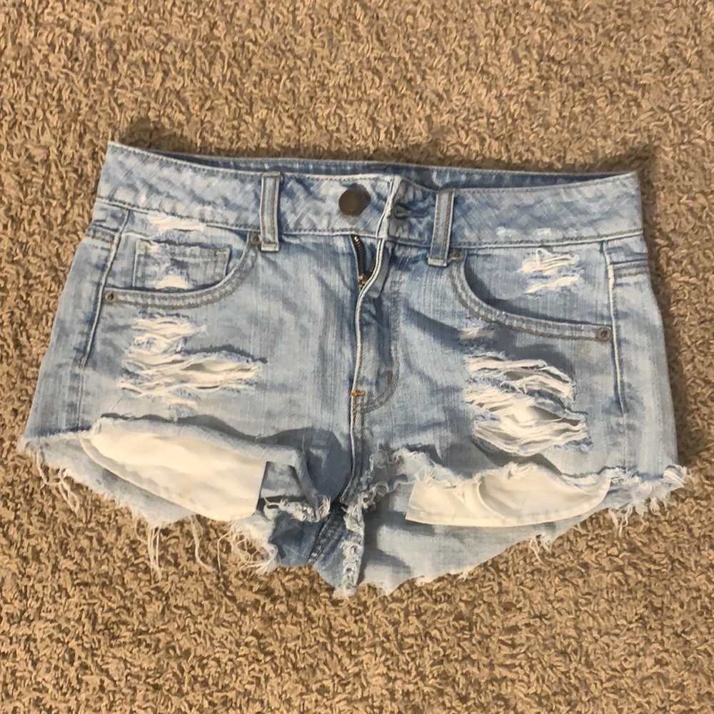 AE Stretch Denim Mom Shorts